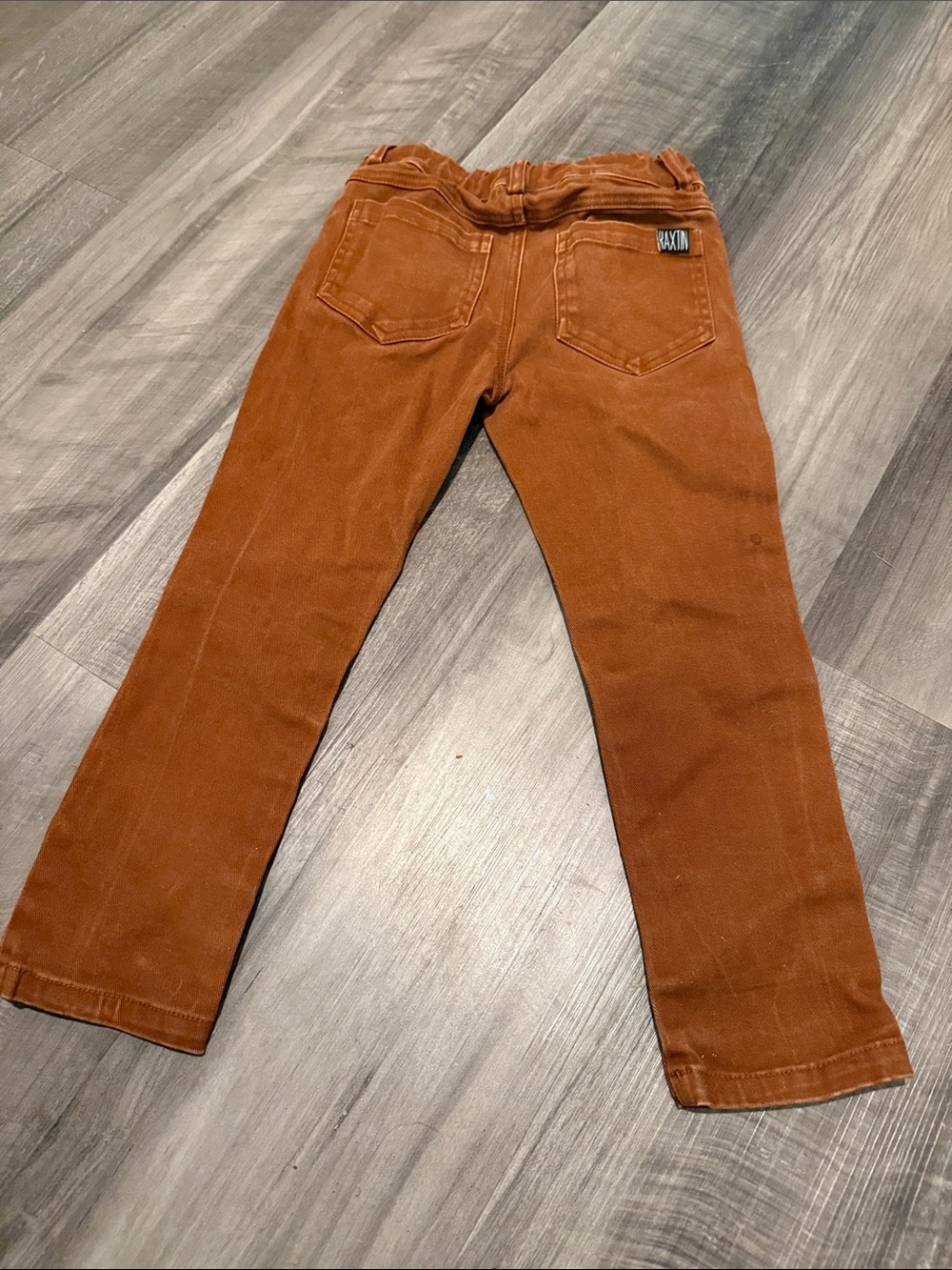 Kids Ripped Rust Brown Jeans - Picture 3 of 6
